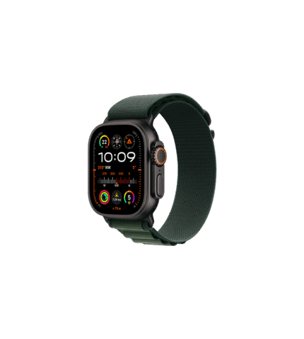 Apple Watch Ultra 2 2024 49mm Black Titanium Case with Dark Green Alpine Loop