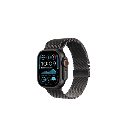 Apple Watch Ultra 2 2024 49mm Black Titanium Case with Black Titanium Milanese Loop