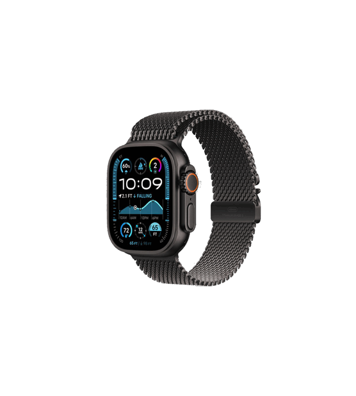 Apple Watch Ultra 2 2024 49mm Black Titanium Case with Black Titanium Milanese Loop — изображение 1